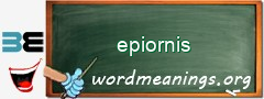 WordMeaning blackboard for epiornis